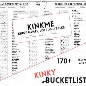 Kinky List Game Activities To Try SMALL Ultimate Sex Bucket List Fetish And Sexual