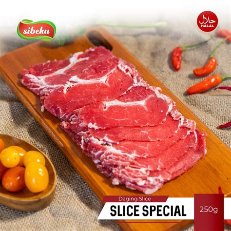 Daging Sapi Beef Slice Special Halal 250 500 Gram Frozen Food Import