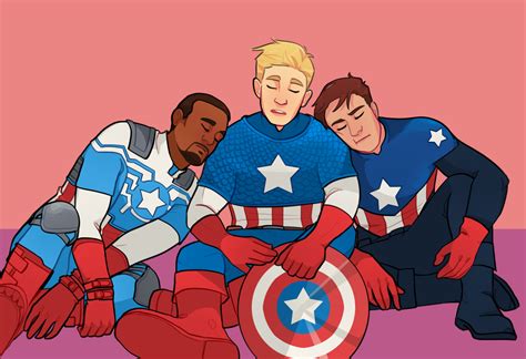 [Image: Sam Wilson, Steve Rogers, and Bucky Barnes... - things for ...