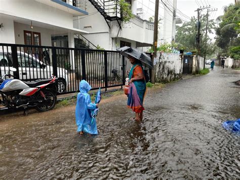 Incessant Rains Disrupt Life In Kerala Imd Sounds Red Alert For