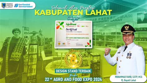 Pemkab Lahat Raih Penghargaan Kata Gori Design Stand Terbaik Pada