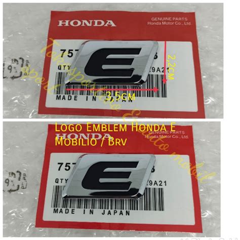 Jual Logo Emblem Stiker Lambang Tulisan Huruf Honda E Chrome Mobilio