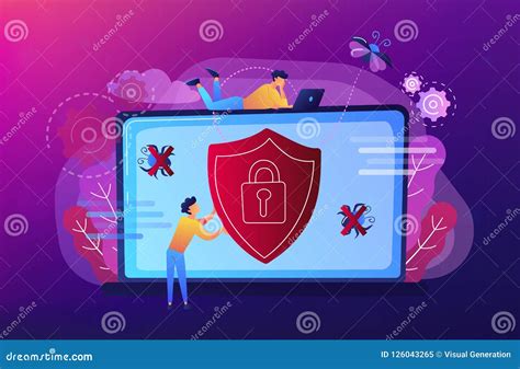 Antivirus Software Concept Vector Illustration Stock Vector