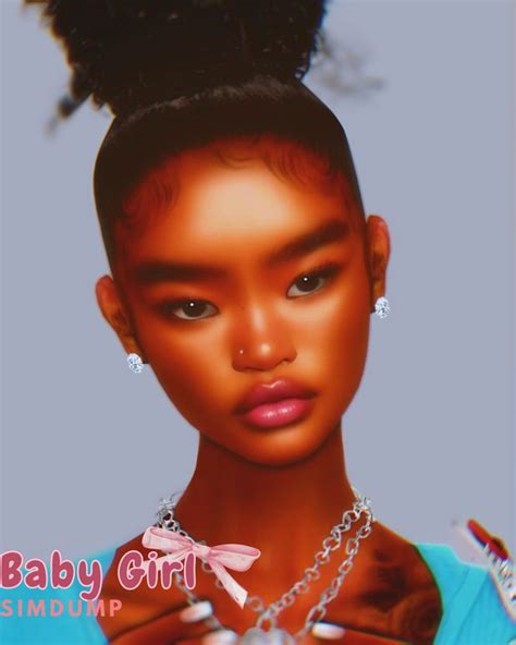 Girl Hairstyles Kawaii Girl Female Black Kids Sims Hair Sim