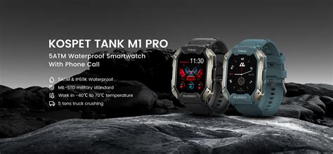Hot Official Kospet Tank M1 Pro Phone Calling Function 5atm Rugged ...