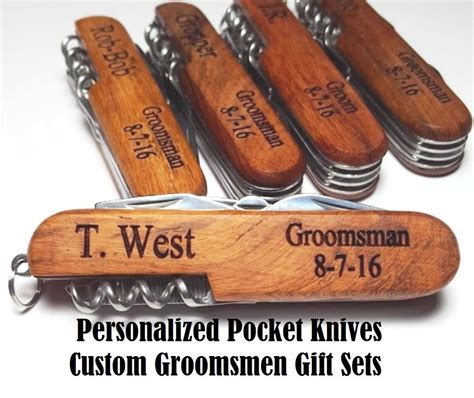 Pocket Knife Personalized Groomsmen T By Groomsmentshoppe