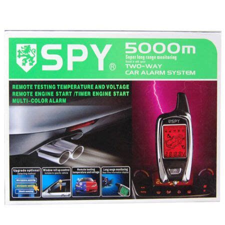 Spy Two Way Lcd Car Alarm With Remote Start Engine System