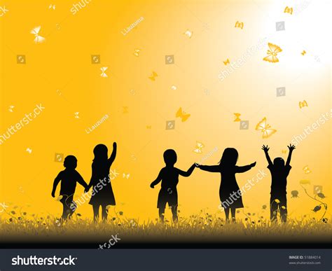 Children Playing Vector Illustration Stock Vector (Royalty Free) 51884014