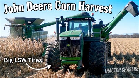 John Deere S690 Combine And 9510R On LSW Tires Harvesting Corn YouTube