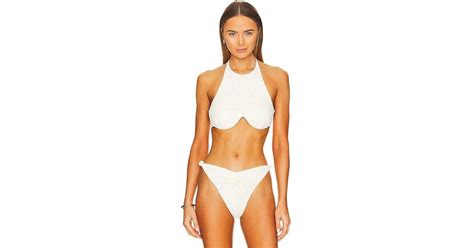 Andrea Iyamah Gada Bikini Top In Orange Lyst