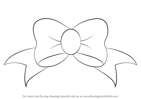 step by step how to draw a bow