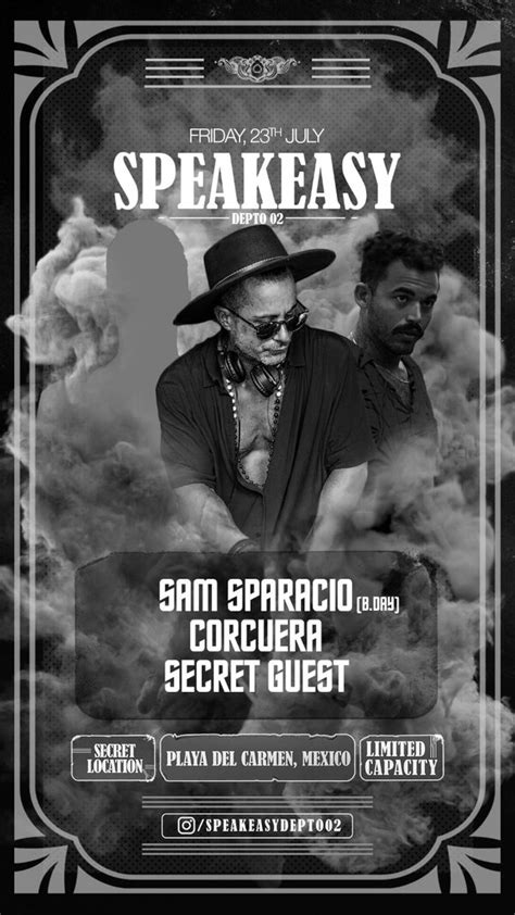 Speakeasy Friday Th July Tickets Playa Del Carmen Speakeasy