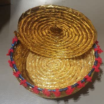 Basket With Lid - 30 CM Dia - bohosouq.com