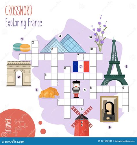 Easy Crossword Puzzle `Journey To Egypt` Stock Vector - Illustration of