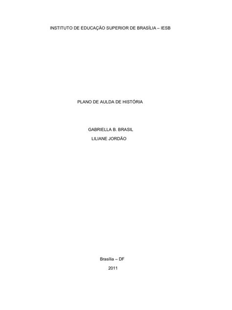 Plano de Aula de História 5 Ano | PDF