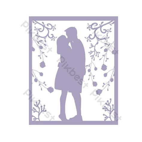 Couple Kissing Art Paper Cut Elements Svg Png Images Eps Free