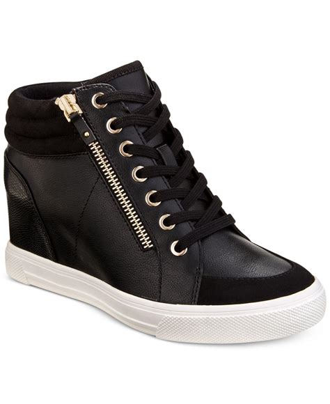 Aldo Kaia Wedge Sneakers In Black Lyst