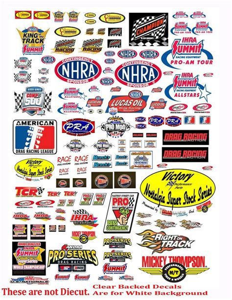 Drag Racing Decals