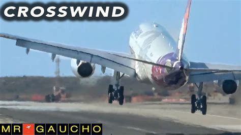 Great Crosswind Landings Take Offs At Lax Youtube