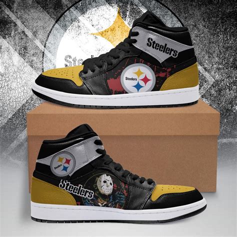 Buy NFL Pittsburgh Steelers Jason Voorhees AJ1 Sneakers Shoes For Fan H23092019 - Meteew