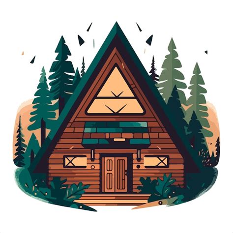 Modèle De Logo De Cabane En Bois Illustration Vectorielle De Cabane