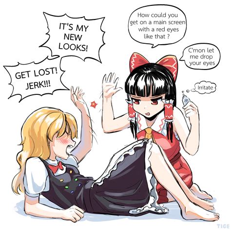 Hakurei Reimu And Kirisame Marisa Touhou And 1 More Drawn By Tige