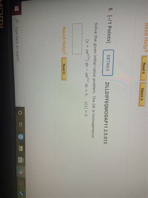 Solved Need Help Read It Watch It 8 1 Points DETAILS Chegg