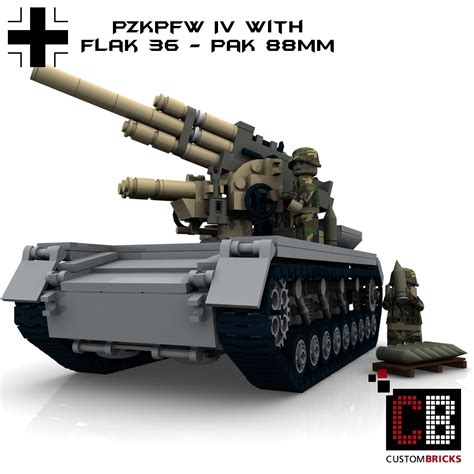 Custombricks De Custom Ww Wwii Panzer Pzkpfw Iv Pak Kanone