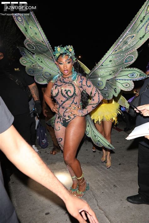 Megan Thee Stallion Sexy Seen Showing Off Her Hot Body At Her Halloween Party In Los Angeles