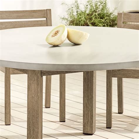 Portside Outdoor Concrete Round Dining Table West Elm