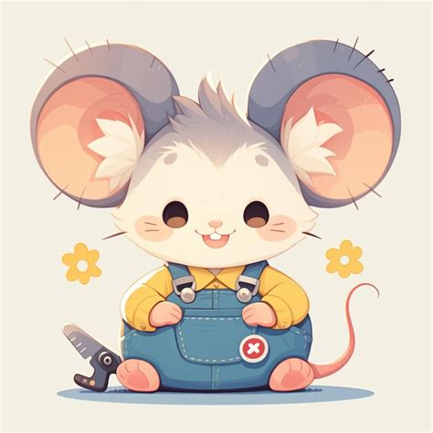 Un Peluquero De Rat N Al Estilo De Las Caricaturas Vector Premium