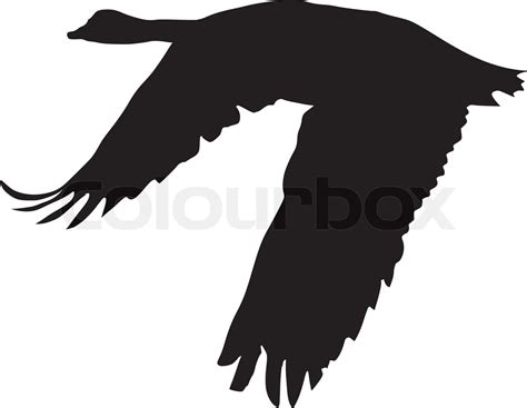 silhouette of flying goose | Stock vector | Colourbox