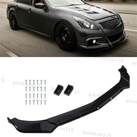 For Infiniti Q60 Q70 Q50 Front Bumper Lip Spoiler Splitter Carbon Fiber