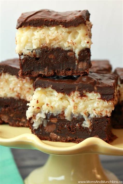 Chocolate Coconut Brownies Recipe - Moms & Munchkins