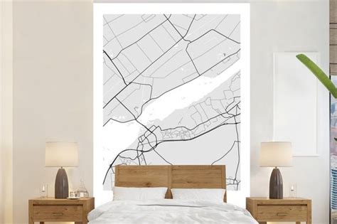 Behang Fotobehang Kaart Nederland Veluwe Water Plattegrond