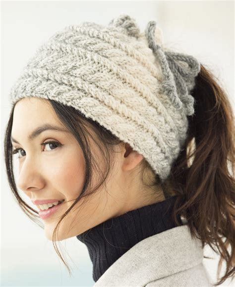 Messy Bun And Ponytail Hat Knitting Patterns In The Loop Knitting