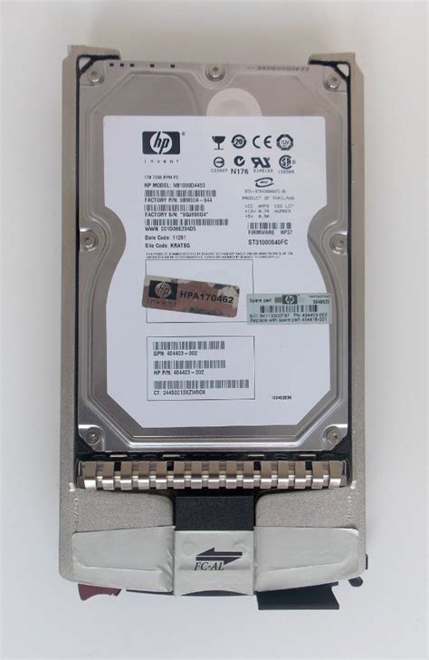 HP 1TB FC 7 2K RPM HDD 404403 002 ST31000640FC AG691A 671148 001