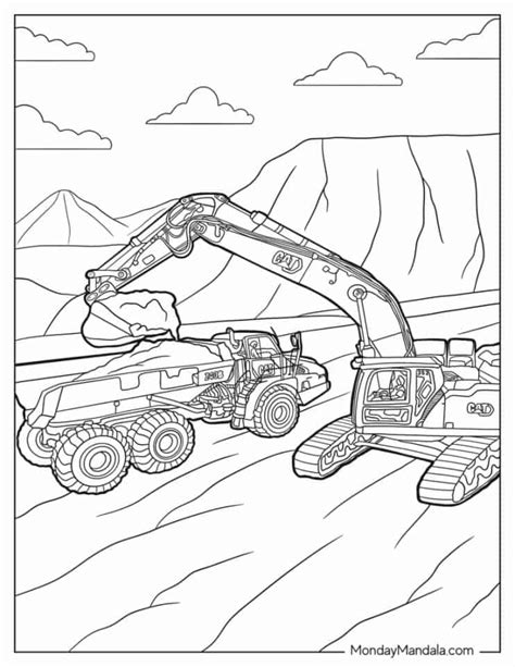 26 Excavator Coloring Pages (Free PDF Printables)