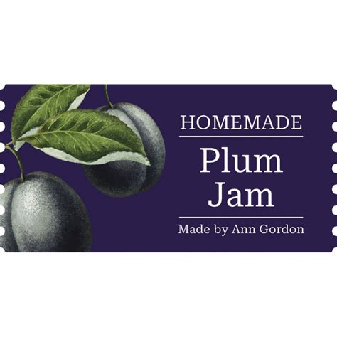 Plum Jam Label (12 pieces)