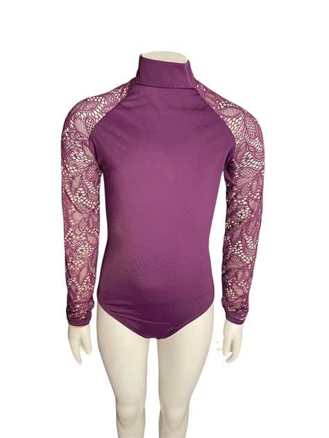 Dance Costume Leotard With Lace Long Sleeves Mt Gem