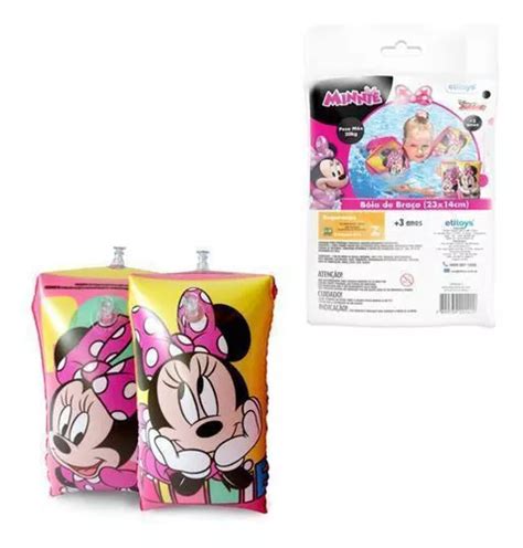 Etitoys Boia De Bra O Infl Vel Infantil Minnie Menina At Kg Gris