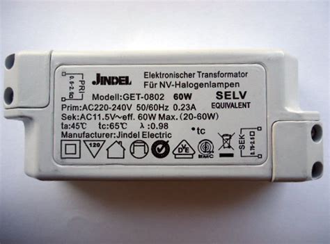 JINDEL GET-0802 60w ELECTRONIC TRANSFORMER (DISCONTINUED) - SaveMyLight
