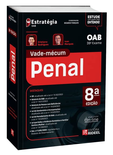 Livro Vade Mecum Penal 8ª Edição 39º Exame de Ordem 2023 Livraria