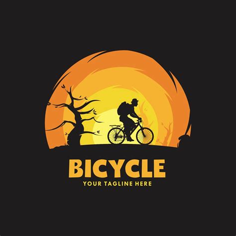 man cycling Illustration logo design template 11223862 Vector Art at ...