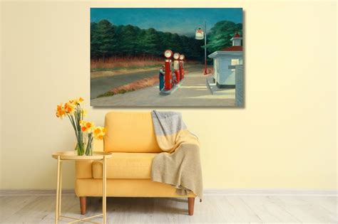 Edward Hopper Gas Station Canvas Wall Art/reproduction Print Art/gas ...