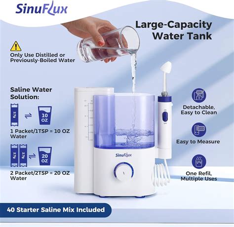 Buy Sinuflux Nasal Irrigation System Pulsating Nasal Rinse Machine For