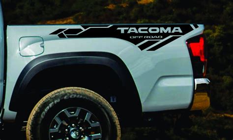 Toyota Tacoma 2pieces Side Stripes Body Decals Vinyl Racing Graphics