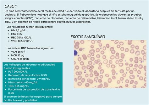 Solution Hematologia Casos Clinicos Studypool