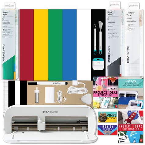 Cricut Joy Xtra Machine With Permanent Smart Vinyl Sampler Packs Transfer Tape And Tool Set