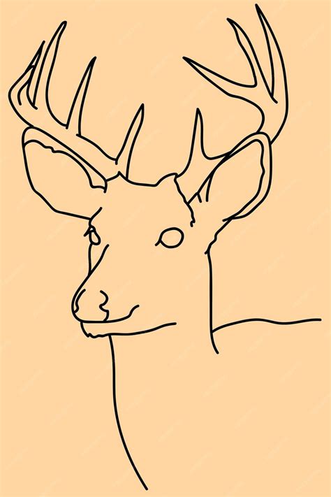 Premium Vector Sketch Deer Line Art